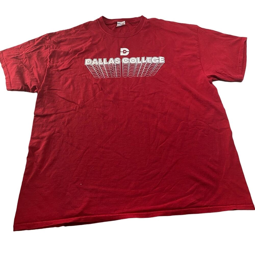 Dallas College Red T-Shirt Unisex Size 2XL